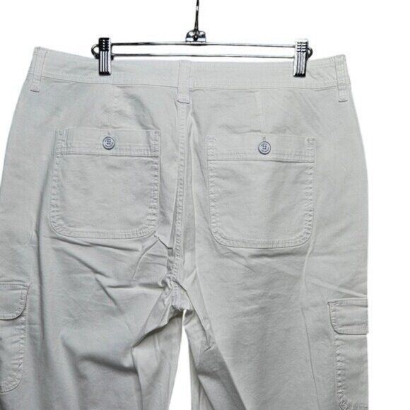 Gloria Vanderbilt Womens Cargo Capris Size 8 All-Around Slimming Effect White Co - Picture 3 of 6